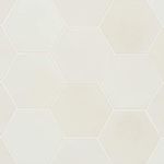 Bedrosians Celine 4" Hexagon Matte Porcelain Floor & Wall Tile, White (50-Pack, 4.68 SF)