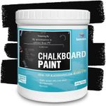 Chalkboard Paint Black Chalk Board Paint for Wood, Metal, Glass, Wall, Plaster Boards Sign, Frame, Interior/Exterior, All-in-One Primer & Top Coat, Black Matte Finish, Acrylic, Non-Toxic, 250g, 9oz