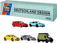 Hot Wheels Premium Car Culture Deutschland Design Container Set, 5-Pack of German 1:64 Scale Vehicles, New & Vintage, Gift for Adult Collectors