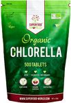 Organic Chlorella Tablets (500 X 500mg) Premium Detox Chlorophyll Superfood | Natural Source of Vegan Protein, Minerals & Vitamins | Cracked Cell Wall | Ideal for Health, Detox, Skin, & Energy