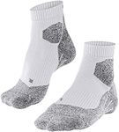 FALKE Men's RU Trail Running Socks, Breathable Quick Dry, Ankle Length, Thick Padding, Stabilizing Athletic Sock, White (White-Mix 2020), 9-10, 1 Pair