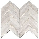 STICKGOO 10-Sheet Herringbone Tile Peel and Stick Backsplash, Marble Beige Mixed Metal Gold PVC Stick on Backsplash, Self Adhesive Wall Tile for Kitchen and Bathroom