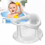 Baby Tub Chair Seat，Baby Bath Seat for Tub Sit Up，Baby Shower Chair，Newborn Baby Bath Seat，Infant Cute Bathtub Support，with Backrest Support and Suction Cups Tub Seats for Babies (White)