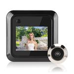 2.4 Peephole Camera, 0.3MP 95° Wide Angle HD Smart Door Viewer with TFT LCD, Manually Photo Recording for 35-110mm Door Panel