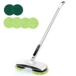 GOBOT Electric Mop with LED Headlights,Cordless & Rechargeable Electric Mop For Floor Cleaning, Use For Hardwood, Tile, Wooden, And Marble floors, 6 Reusable Microfiber Pads, Removable Batteries