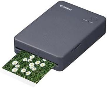 Canon SELPHY QX20 mobiler Fotodrucker – per WLAN direkt vom Smartphone drucken. Thermosublimationsdruck, 2 Größen Stickerpapier und Laden per USB-C - Dunkelgrau (ohne Farband/Papier)