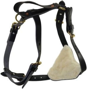 Signature k-9 Leather Tracking Harness, Medium, Black