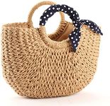 YOUNG-X Handmade Straw Purse Hobo M