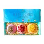 Luxury Therapeutic Organic Floral Bath Bombs, Vegan, Eco-Friendly, Toxin-Free, Handmade, Eco-Conscious, Created with Organic Coconut Oil and Cocoa Butter. Made in UK