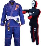 Hawk Sports Brazilian Jiu Jitsu Gi for Men and Women & Skull Grappling Dummy for Combat Sports Mastery