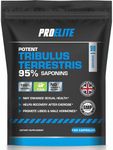 Tribulus Terrestris Extract 8500mg ? 180 Capsules - 95% Saponins - Test Booster Pills Increase Testosterone for Muscle Growth, Strength Tribulus Terrestris Tablets Powder Alternative by PROELITE