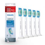 Philips Sonicare Simply Clean replacement toothbrush heads, HX6015/03, 5-count