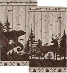 Giwawa Forest Bear Deer Hand Towels