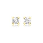 Amazon Essentials 9ct Gold April Birthstone Stud Earrings (previously Amazon Collection)