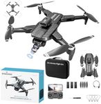 4k Drone (Equipped with dual cameras), Foldable Drones, small-scale Drone With Height Setting Function, Six-pass Gyroscope, Gesture Photo, Video Recording, Headless Mode, Emergency Stop, Trajectory Flight, Gravity Sensing, and Auto-photography for Adults and youth. (60 minutes flight time)