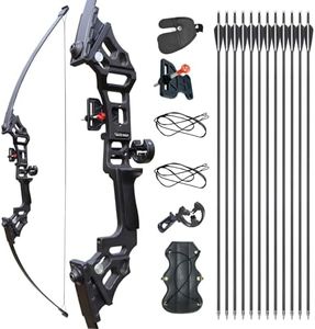 IS-TONGTU Archery Bows for Adults, Takedown Aluminum Alloy Riser Bow and Arrow Set for Adults Beginners, 30 40 Lbs Right Hand Archery Set with 12 Arrows Recurve Kit