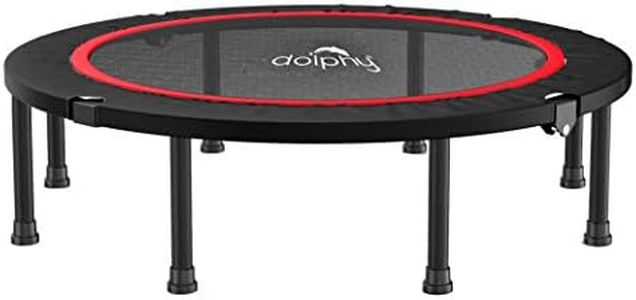 Dolphy 48" Foldable Mini Trampoline, Exercise Trampoline for Kids or Adults, Indoor,Garden/Workout Cardio Fitness Rebounder Trampoline with Safety Pad. - Max Load 100 kg.