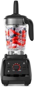 JUSANTE Smoothie Blenders, Professional Kitchen Blender with 64oz BPA Free Jar for Countertop, Juice, Milkshake, Crush Ice (Black)