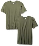 Gildan Unisex-Adult Softstyle Cotton T-Shirt, Style G64000, Multipack, Military Green (2-Pack), Medium