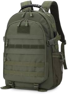 HUNTVP Military Tactical Backpack 40L Large Army 3 Day Pack Molle Bag Backpacks WR Hunting Rucksack (Army Green)