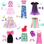 Barbie Clothes, Doll Fashion Pack with 13 Pieces of Clothing, 8 Accessories and 8 Pairs of Shoes for 65+ Unique Looks