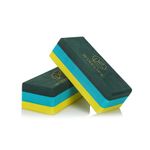 WiseLife Pro Yoga Block | Yoga Brick (Regular Size), High Density Premium TPE Foam Material, Soft Surface, Triple Layer for Optimum Balance, Support & Cushion (Pair, Green Yellow)