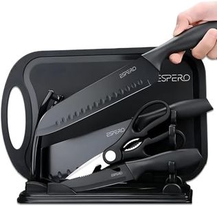 ESPERO Knife Set, Kitchen Knife Pack of 3 with Cover, Stainless Steel Knives for Kitchen| Sharp Edge Cutting Chef Knifes for Chopping Vegetables, Multipurpose Knife, Knife for Kitchen Use (7 Pcs Set)