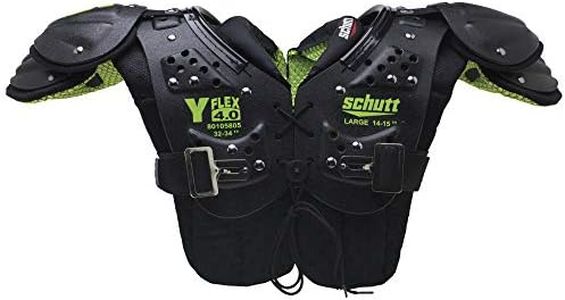 Schutt Y-Flex 4.0 Shoulder Pads, Football, Black, X-Large