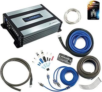 Kicker Bundle with Harmony Audio HA-A400.1 Class D Mono Amplifier and CK8 8 Guage Amplifier Wiring Accessory Kit