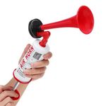 POFET Hand Pump Air Horn Trumpet - Loud & Effective Boat Signal Warning Horn - Loud Noise Horn for Fire Warnings & Raising Alarm in the Workplace & in Offices