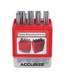 Accusize Industrial Tools U.S. and Metric Thread Measuring Wire Sets, Eg06-1002