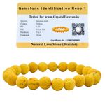 Crystal Heaven Yellow Lava Stone Bracelet For Women Men With Healing Crystal And Reiki Stone - Beautiful Gemstone Beaded Bracelet For Balance, Harmony & Positive Energy