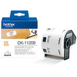 Brother DK-11209 Label Roll, Small Address Labels, Black on White, 800 Labels, Small Address Labels (29 x 62 mm) Brother Genuine Supplies