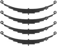 Magorfas Trailer Leaf Spring 6 Leaf Double Eye 3500 lbs Cap for 7000 lbs Axle Suspension 25-1/4" Length fits for SW6 - Set 4