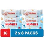 Huggies Pure Extra Care, Baby Wipes - Box with 16 Packs - 99 Percent Pure Water Wet Wipes - Fragrance Free to Clean and Protect Sensitive Skin