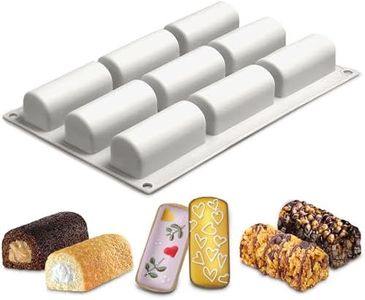 Cake Molds for Baking Shapes - 9 Cavities Log Mold Cake Roll Pan Chocolate Mold Silicone Cake Molds for Baking - 3D Cylinder Baking Mold for Candy Pastry Dessert DIY Soap Mold - Silicone Mini Loaf Pan