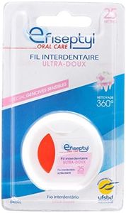 Efiseptyl - Fil Interdentaire Ultra Doux - Spécial Gencives Sensibles - Nettoyage 360° - Bobine de 25m