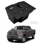 TUOJUE Center Console Safe Gun Safe Box Compatible with 2009-2018 Dodge Ram 1500 2500 3500 and 2019 Dodge Ram 1500 Classic with 4-Digit Combo Lock, Center Console Organizer