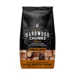 Fire & Flavor Maple Wood Chunks for Smoking and Grilling - All-Natural, Long-Lasting with a Mildly Sweet Flavor - Large Chunk Wood Chips for Smokers