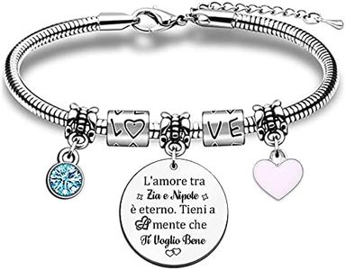 Zia e Nipote Bracciali Donne Braccialetto Polso Regolabile Festa Della Mamma Regalo Compleanno Zia Nipote Amore Per Sempre Gioielli Ricordo Laurea Famiglia Accompagnare Apprezzare Regali Natale