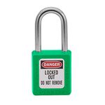 Master Lock 410GRN Green 410 Zenex Safety Padlock with Short Body, 1/4" x 1-1/2" Shackle (Pack of 1)