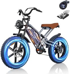 JANSNO X50 Electric Bike for Adults, 1000W, 25/30MPH,48V,672Wh Battery, Max 50-75 Miles Electric Motorcycle, 20" Fat Tire Dirt Bike, 7-Speed E-Bike