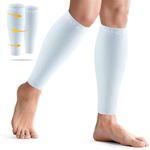 CAMBIVO 2 Pairs Calf Compression Sleeve Men & Women, Shin Splints Support and Calf Support Sleeves, Compression Leg Socks for Running Sports, Flight, Hiking,Cycling