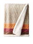 Eddie Bauer - Throw Blanket, Brushed Fleece Bedding with Sherpa Reverse, Soft & Cozy Home Decor for Bed or Couch (Fair Isle Khaki, 50" x 70")