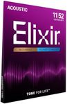 Elixir 80/20 Bronze Acoustic Guitar Strings with Polyweb Coating - Custom Light 11-52