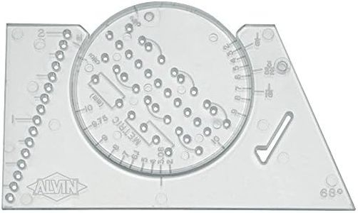 ALVIN AL666 Lettering Guide And Rule Template, Multipurpose Tool For Drafting, Design, And Architecture, Great For Students And Professionals - 3.88 L X 2.38 H