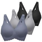 MomWills Nursing Bras for Breastfeeding, Seamless Ultra Comfort Maternity Bra, Natural Shape Pregnancy Bras for Women