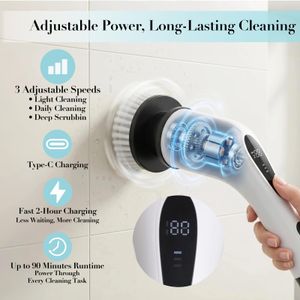 Airlovers Electric Spin Scrubber – Cordless Power Cleaning Brush