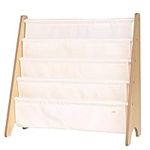 3 Sprouts Book Rack - Bibliotheque Rangement Livre Enfant - Montessori Toddler Bookshelf for Book Storage - Childrens Bookcase Display in Nursery, Playroom & Kids Room in Cream Ages 3+