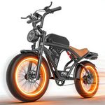 ASKGO Electric Bike for Adults, Peak 2500W Motor Retro E Bike, 50KM/H Top Speed/160KM, 48V 20Ah Battery, Keyless Smart Access, 20"x4" Fat Tires, Full Suspension, Off-Road Ebike for City Commuting